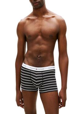 Dreierpack Tommy Hilfiger Trunk Signature bedruckte Boxershorts für Herren.