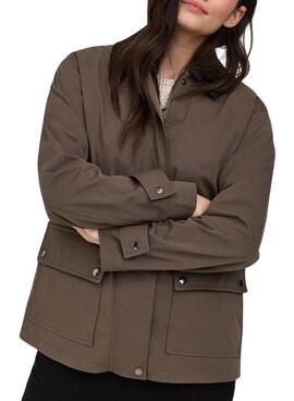 Jacke Only Evelyn braun für Damen