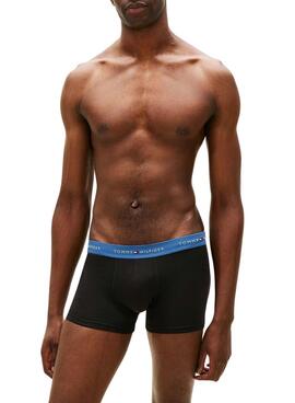 Pack 3 Unterhosen Tommy Hilfiger Trunk Signature schwarz multi für Herren.