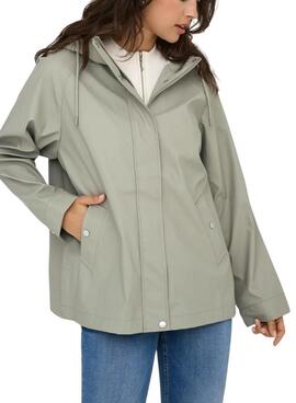 Regenjacke Only Elisa in Grün für Damen