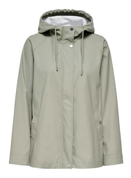 Regenjacke Only Elisa in Grün für Damen