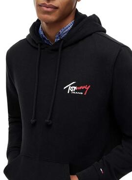 Tommy Jeans Sign Hoodie Schwarz für Herren