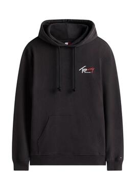 Tommy Jeans Sign Hoodie Schwarz für Herren
