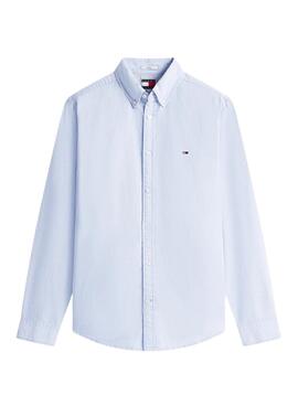 Hemd Tommy Jeans Oxford mit blauem Logo für Herren