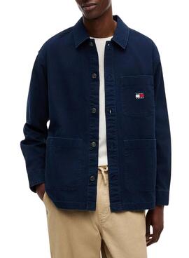 Oversize Tommy Jeans Overshirt Marine für Herren