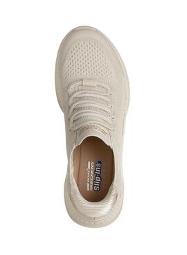 Turnschuhe Skechers BOBS Squad 4 beige für Damen
