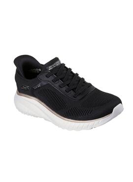 Skechers BOBS Squad Turnschuhe in Schwarz für Damen.