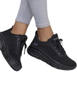 Turnschuhe Skechers BOBS Sport B Flex Hi Schwarz für Damen