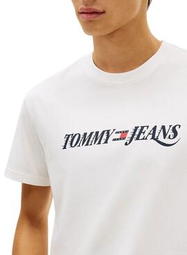 T-Shirt Tommy Jeans Vintage Logo weiß für Herren
