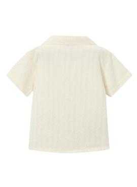 Mayoral Hemd in Beige mit Stickerei für Jungen