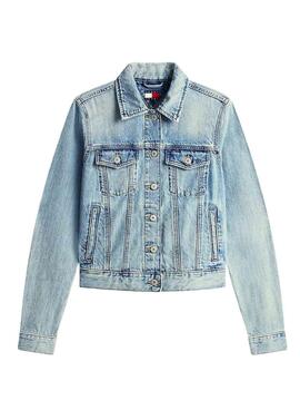 Damen Jeansjacke Tommy Jeans Classic in heller Waschung
