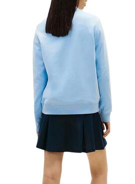 Tommy Jeans Essential Logo Kapuzenpullover Blau für Damen