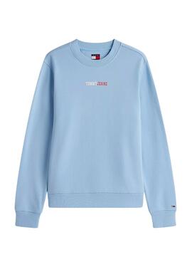 Tommy Jeans Essential Logo Kapuzenpullover Blau für Damen