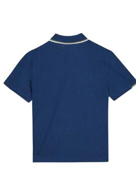 Blauer Reißverschluss-Poloshirt für Jungen