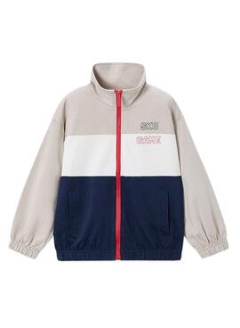 Set von Mayoral in beige und marineblau für Jungen.