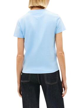 T-shirt Tommy Jeans Essential Logo Blau für Damen
