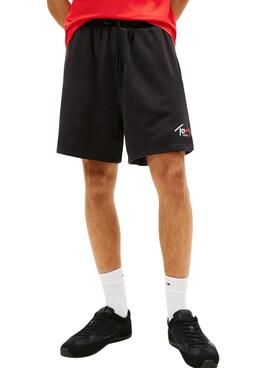 Kurze Hose Tommy Jeans Signature Schwarz für Herren