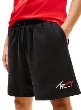 Kurze Hose Tommy Jeans Signature Schwarz für Herren