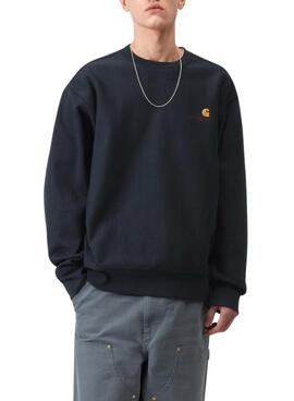 Sweatshirt Carhartt American Script blau für Herren.