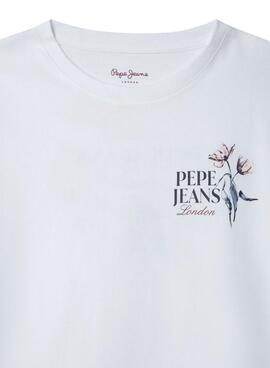 T-Shirt Pepe Jeans Gaylor weiß für Mädchen