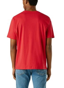 T-Shirt Pepe Jeans Eggo rot für Herren