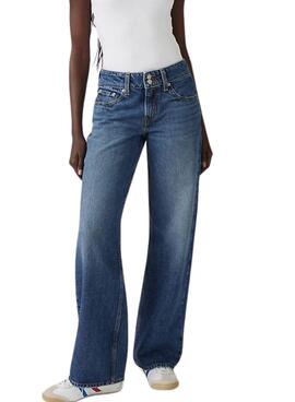 Dunkle blaue Levis Superlow Loose Jeans für Damen