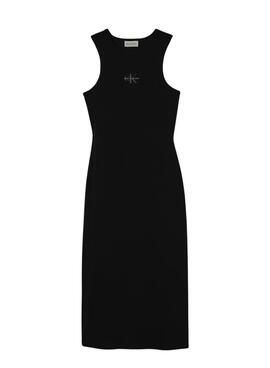 Kleid Calvin Klein Jeans Baby Rippe Schwarz für Damen