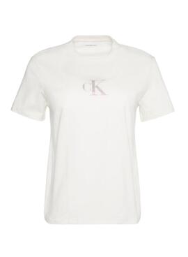T-Shirt Calvin Klein Jeans Classic Foil weiß für Damen