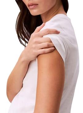 T-Shirt Calvin Klein Jeans cropped weiß für Damen