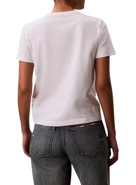 T-shirt Calvin Klein Jeans Label weiß für Damen