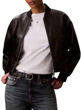 T-shirt Calvin Klein Jeans Label weiß für Damen