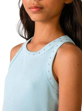 T-Shirt Mayoral blau mit Nieten für Mädchen