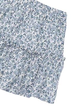 Mayoral blauer Rock mit Blumenmuster für Mädchen