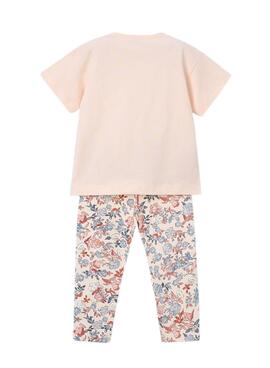 Ensemble Mayoral rose avec dessin de bonnets pour fille.