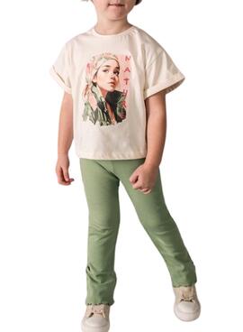 Grüne Mayoral-Rippenhose für Mädchen.