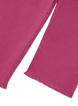 Mayoral Fuchsia Stoffhose mit ausgefranster Unterseite für Mädchen