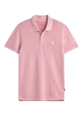 Nachhaltiges Ecoalf Tedan Poloshirt in Rosa für Herren.