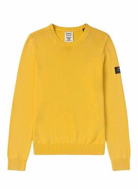 Gelbes Ecoalf Tail Pullover für Herren