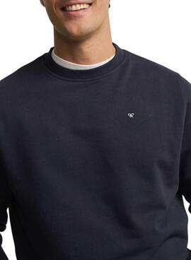 Pullover Silbon Club Saint Tropez marineblau für Herren.