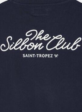 Pullover Silbon Club Saint Tropez marineblau für Herren.
