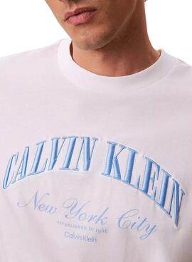 T-Shirt Calvin Klein Jeans March in Weiß für Herren
