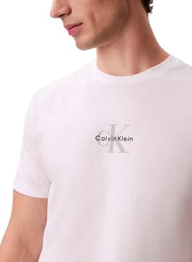 T-shirt Calvin Klein Jeans Micro Monologo weiß für Herren