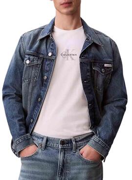 T-shirt Calvin Klein Jeans Micro Monologo weiß für Herren