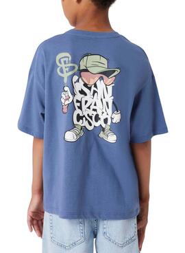 T-shirt Name It San Francisco blau für Jungen.