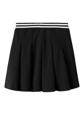 Schwarzer schwingender Rock von Name It mit elastischem Bund für Mädchen.