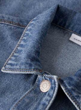 Jacke Name It in mittelblauem Denim für Mädchen