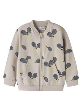 Jacke Name It Tennisschläger Grau Stein für Kinder