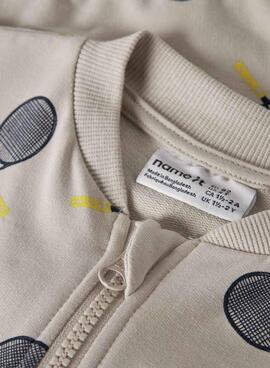 Jacke Name It Tennisschläger Grau Stein für Kinder