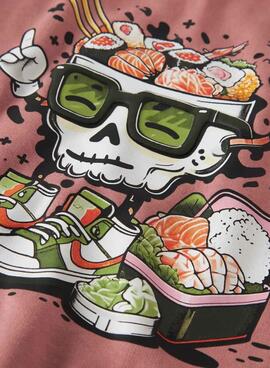 Sweatshirt Name It mit rosa Druck für Jungen.