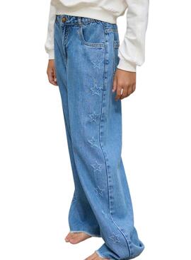 blaue Mayoral Jeans mit Sternen für Mädchen